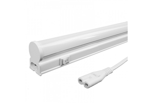 LED T5 Integrált Fénycső 9W 600mm CW 6400K Hálózati kábellel