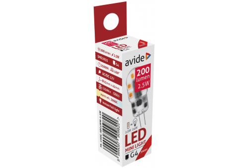 Bec LED capsulă 2.5W G4 WW Avide