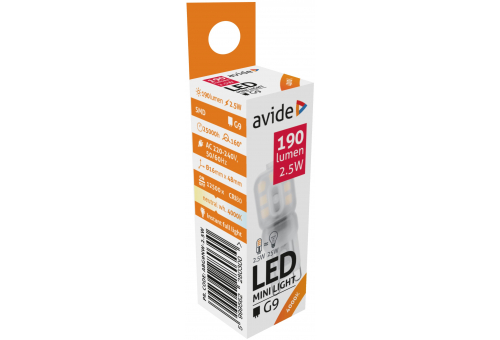 Bec LED capsulă 2.5W G9 NW Avide