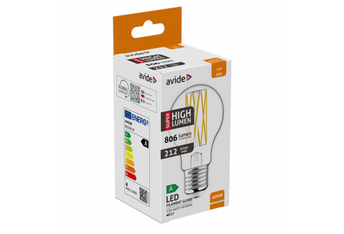 Bec LED Filament Globe 3.8W E27 NW Avide Super High Lumen