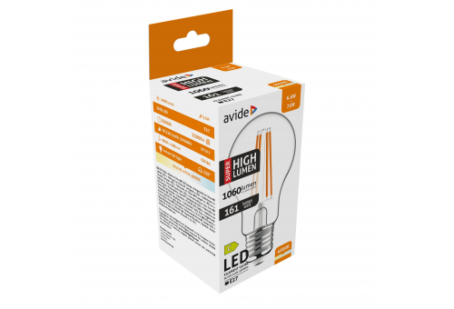 Bec LED Filament Globe 6.6W E27 A60 NW Avide Super High Lumen