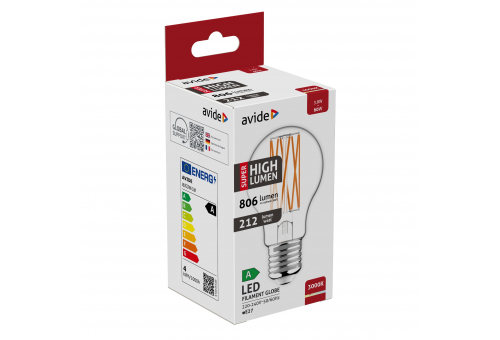 Bec LED Filament Globe 3.8W E27 WW Avide Super High Lumen