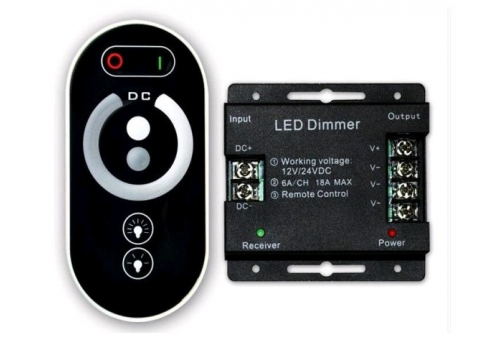 Controler și telecomandă RF dimmer cu panou tactil pentru bandă LED 12V 216W
