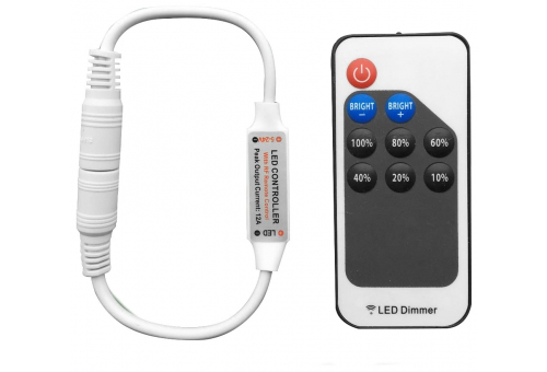 Controler și telecomandă RF 9-taste cu dimmer bandă LED 12V 144W Avide