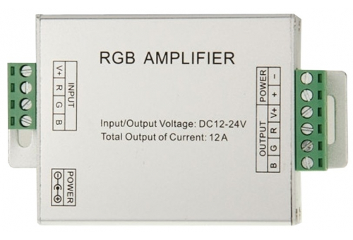 Amplificator de semnal pentru bandă LED 12V 144W RGB Avide
