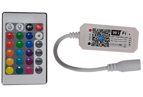 Controler cu WiFi și telecomandă bandă LED 12V 100W RGB+W Avide