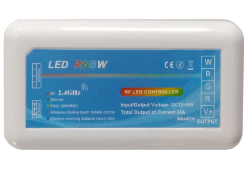 LED pás 12V 288W RGB+W 4 So zónami Ovládač