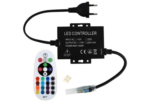 Controler și telecomandă RF bandă LED max. 100m 220V RGB Avide