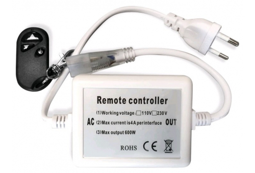 Controler și telecomandă RF cu dimmer bandă LED 3528 SMD 220V 600W Avide