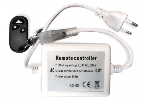 Controler și telecomandă RF cu dimmer bandă LED 5050 SMD 220V 600W Avide