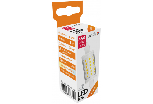 Bec LED liniar 4.5W R7S 20x78mm NW Avide