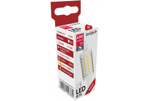 LED 6W R7S 23x78mm WW 3000K Fényerőszabályzós