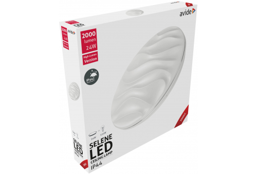 Plafonieră LED 24W 380*70mm WW  IP44 Selene Avide Oyster