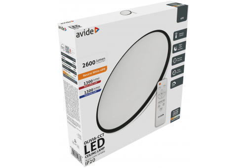 Plafonieră LED 48W cu telecomandă Olivia-CCT Avide Oyster