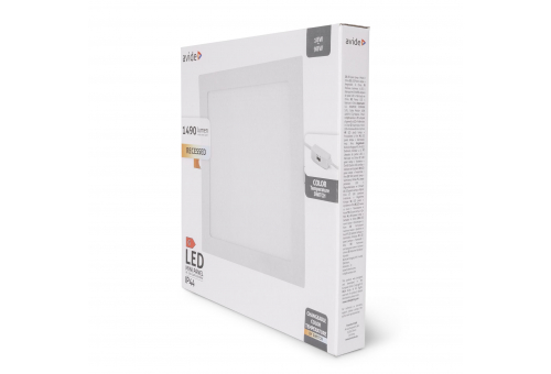 Avide LED Beépíthető Négyzetes Mennyezeti Lámpa ALU 18W CCT IP44/IP44