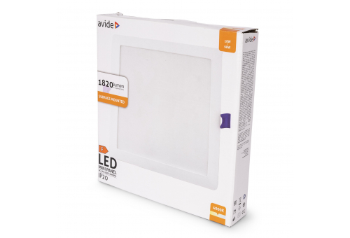 LED Ceiling Lamp Recessed Panel Square Plastic 18W NW