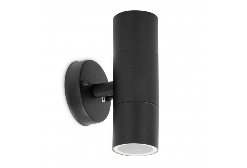 Vonkajšia nástenná lampa Peka 2xGU10 IP44 Čierna
